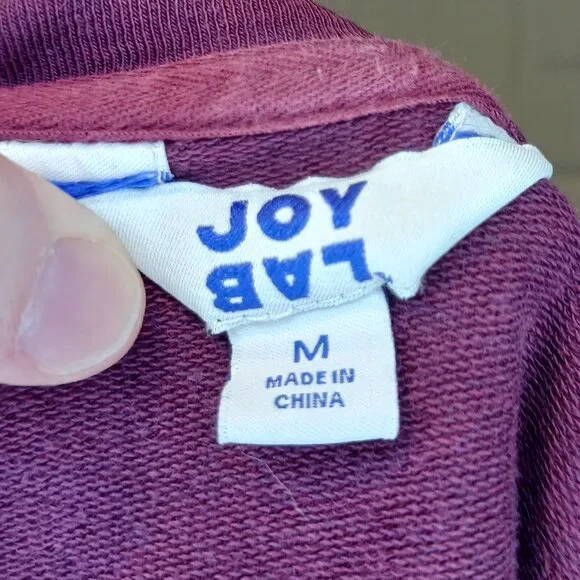 3/$18 - Joy Lab Red/Gray Long Sleeve Top  Size Medium - Picture 5 of 8